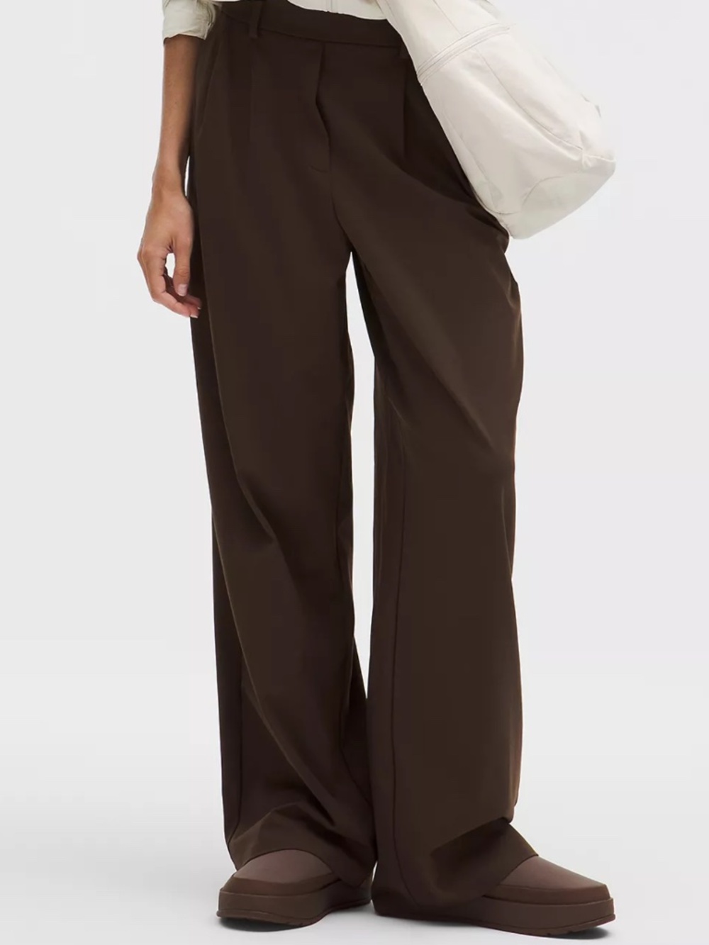 lululemon Daydrift High-Rise Wide-Leg Trouser Regular Walnut Crunch Size M - Picture 1 of 8